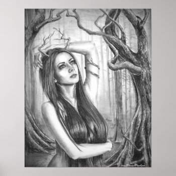Ancient Dryad Poster Goddess Poster Tree Spirit by Deanna_Davoli at Zazzle