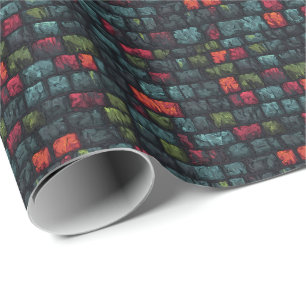 Ancient Dungeon Stone Bricks D&D Medieval Fantasy Wrapping Paper