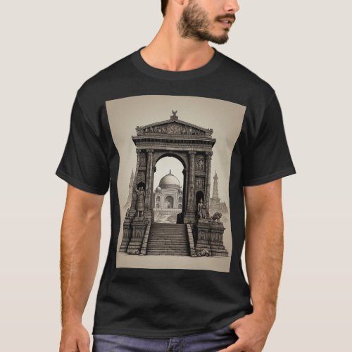 Ancient EchoesLandmark Line Art T_ShirtCollection T_Shirt