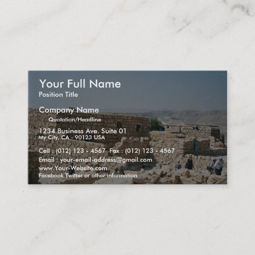 Ancient edifice, Masada, Israel Business Card Template