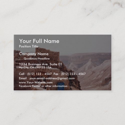 Ancient edifice, Masada, Israel Business Cards