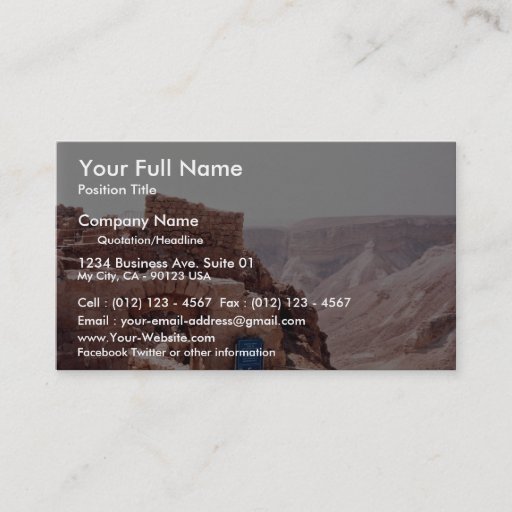 Customizable Ancient edifice, Masada, Israel Business Cards