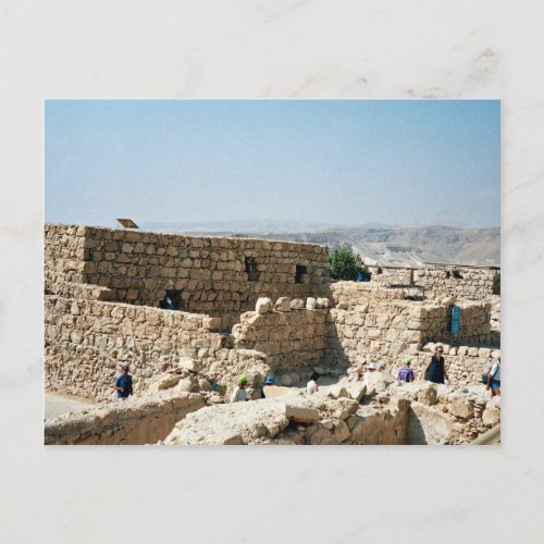 Ancient edifice Masada Israel Postcard