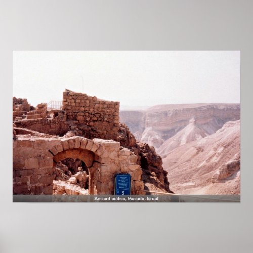 Ancient edifice Masada Israel Poster