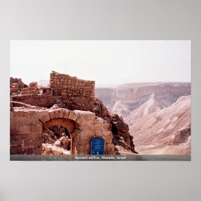 Ancient edifice, Masada, Israel Poster (Front)