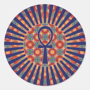 Ancient Egypt: Ankh Cross Classic Round Sticker