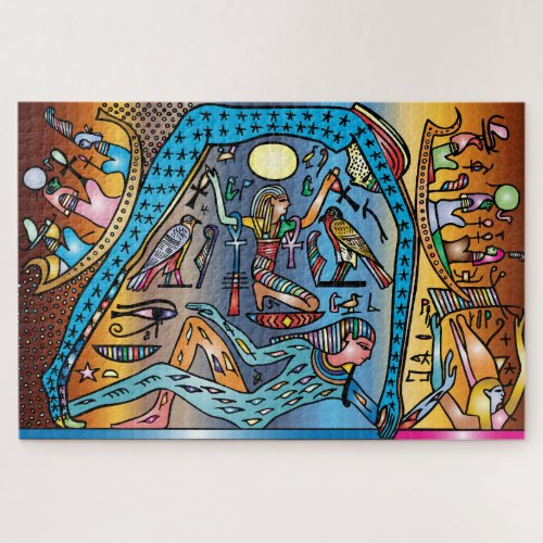 Ancient Egypt Art God Geb Supports Nut in Heaven Jigsaw Puzzle