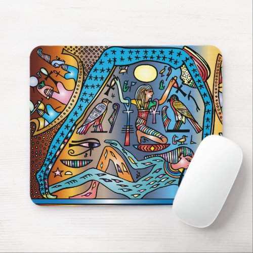 Ancient Egypt Art God Geb Supports Nut in Heaven Mouse Pad