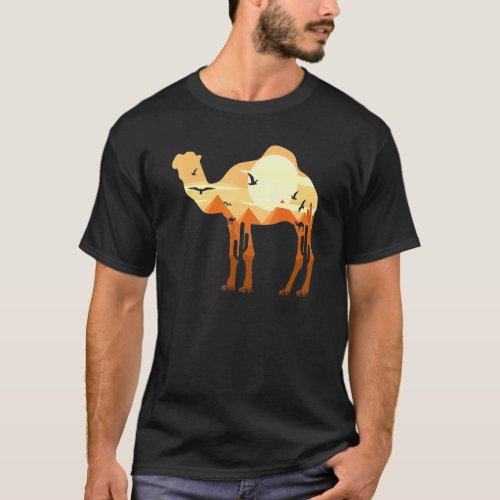 Ancient Egypt Cairo Camel Cactus Trip Souvenir Pyr T_Shirt