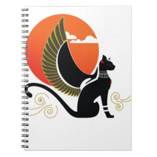 Ancient Egypt Cat God - Egyptian cat tattoos Gift. Notebook