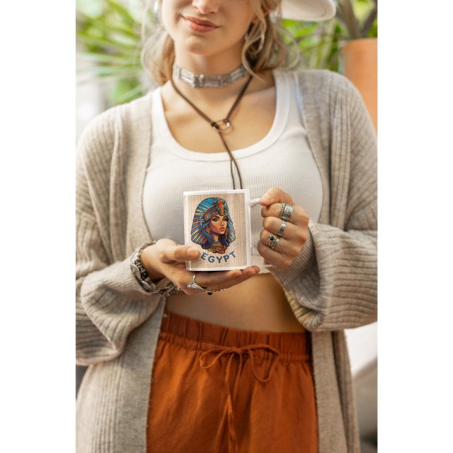 Ancient Egypt Colorful Queen Pharaohs Mug (Creator Uploaded)