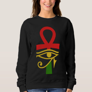 Ancient Egypt Egyptian Ankh Eye Of Horus Kemetic Sweatshirt