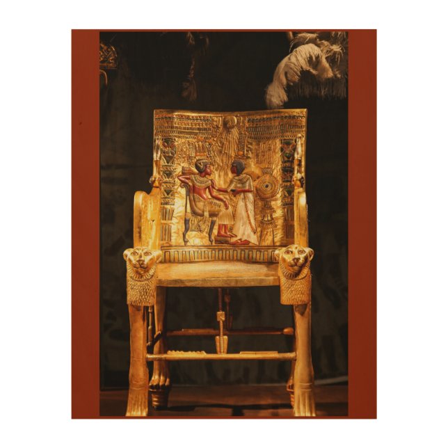 Ancient Egypt Egyptian Golden Royal Chair Wall Art (Front)