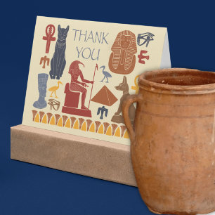 Ancient Egypt Egyptian Graphics Collage Letterpress Thank You Card