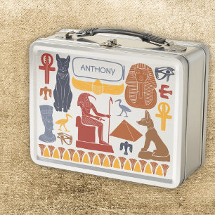 Ancient Egypt Egyptian Graphics Collage Metal Lunch Box
