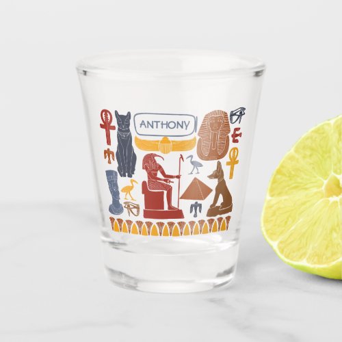 Ancient Egypt Egyptian Graphics Collage Shot Glass