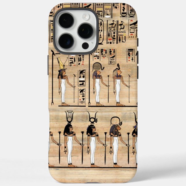 Ancient Egypt Egyptian Hieroglyphs On Papyrus Case-Mate iPhone Case (Back)