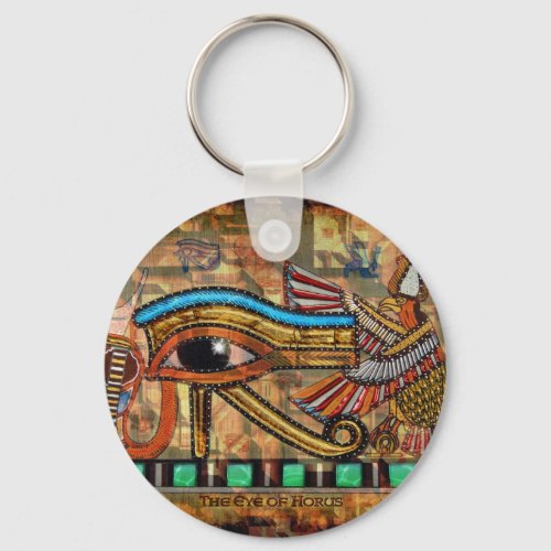 Ancient Egypt Eye of Horus Wadjet Keychain