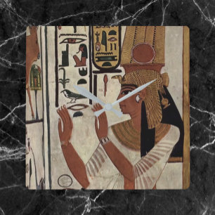 Ancient Egypt Goddess Square Wall Clock