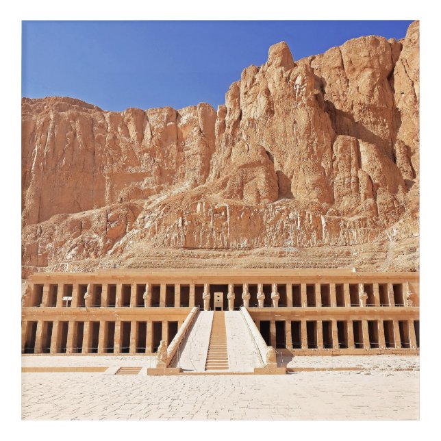 Ancient Egypt Hatshepsut Deir Bahri Temple Luxor Acrylic Print (Front)