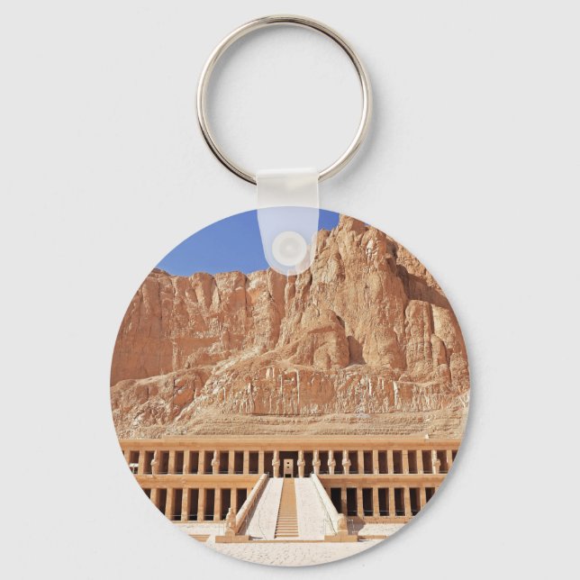 Ancient Egypt Hatshepsut Deir Bahri Temple Luxor Keychain (Front)
