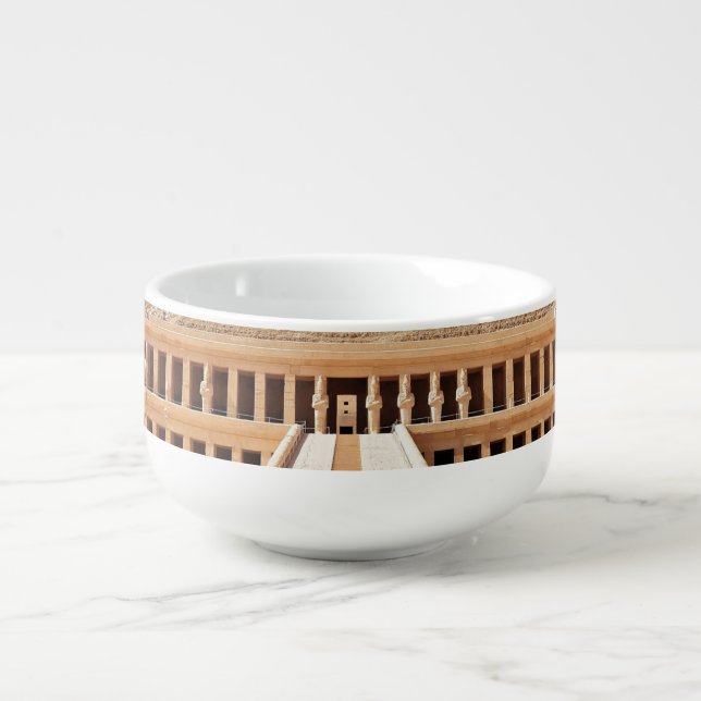 Ancient Egypt Hatshepsut Deir Bahri Temple Luxor Soup Mug (Front)