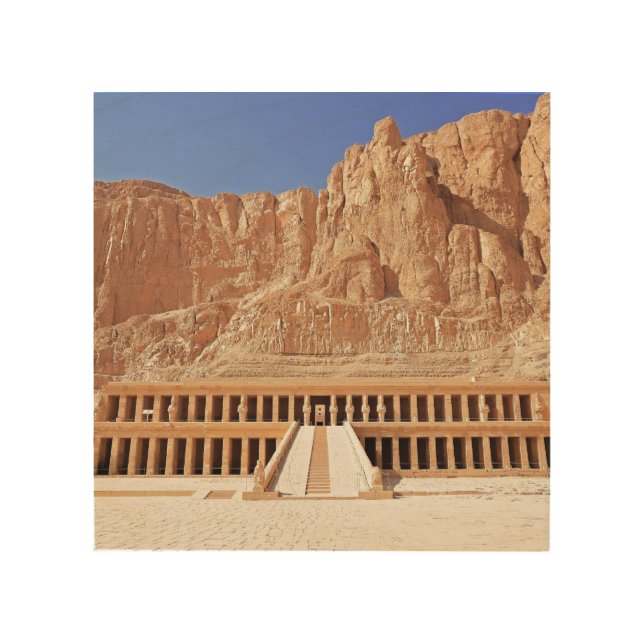 Ancient Egypt Hatshepsut Deir Bahri Temple Luxor Wood Wall Art (Front)