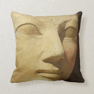 Ancient Egypt Hatshepsut statue temple travel Throw Pillow