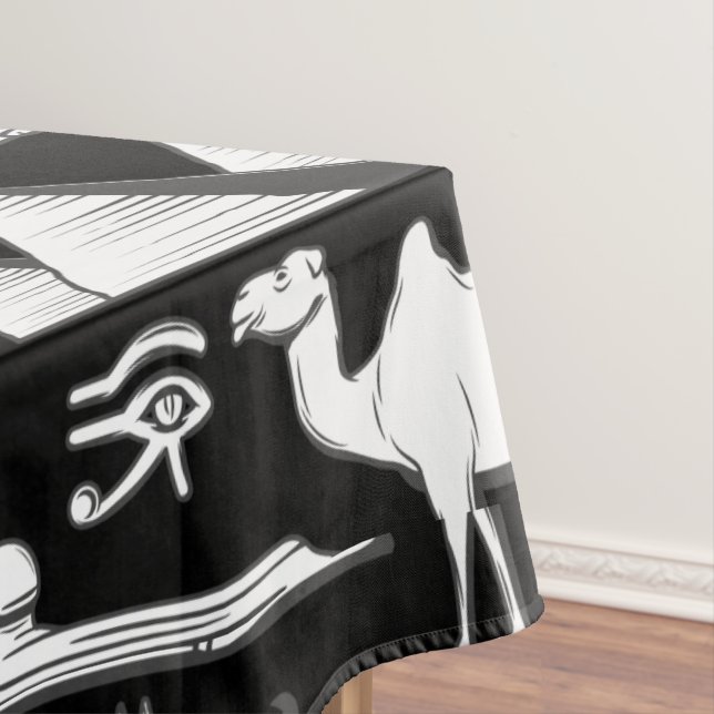 Ancient Egypt Hieroglyphic Symbol Pattern   Tablecloth (In Situ)