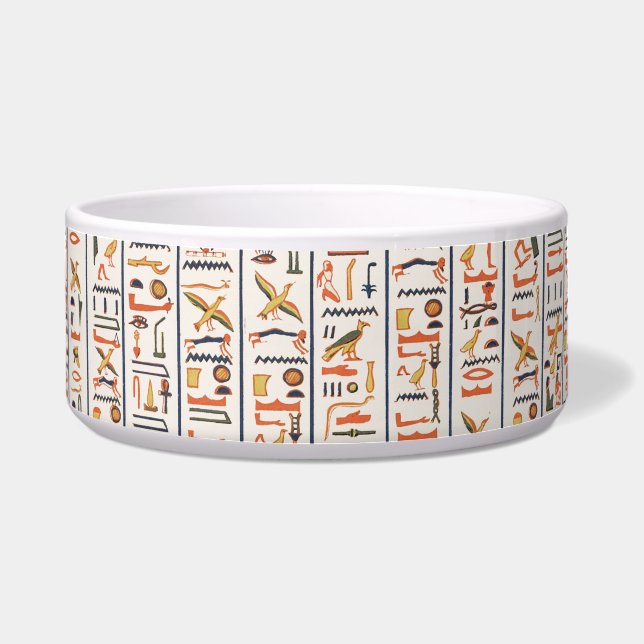ancient egypt hieroglyphs pattern background histo bowl (Front)