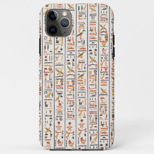 ancient egypt hieroglyphs pattern background histo iPhone 11 pro max case