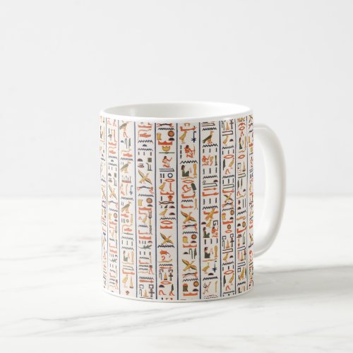 ancient egypt hieroglyphs pattern background histo coffee mug