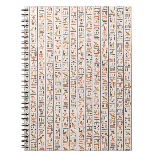 ancient egypt hieroglyphs pattern background histo notebook