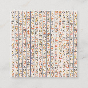 ancient egypt hieroglyphs pattern background histo square business card