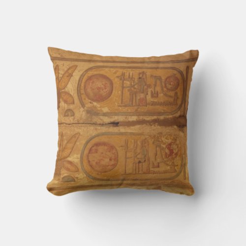 Ancient Egypt Karnak Temple hieroglyphics travel Throw Pillow