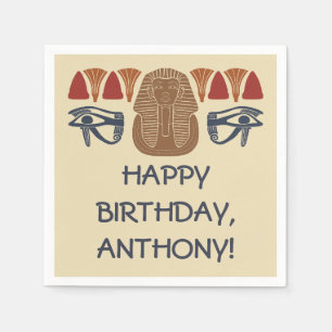 Ancient Egypt King Tut Themed Custom Party Napkins