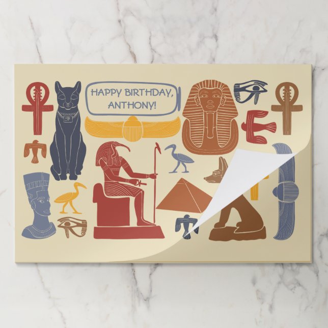 Ancient Egypt King Tut Themed Custom Party Paper Pad (Folded)