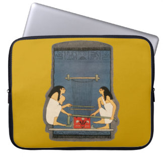 Ancient Egypt Loom Women Rug Making Hieroglyphics Laptop Sleeve