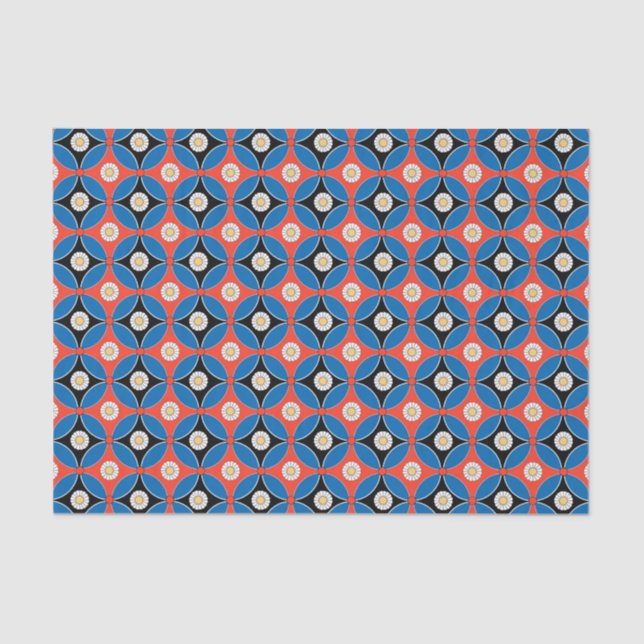 ancient egypt pattern floral geometric background tissue paper (Front)