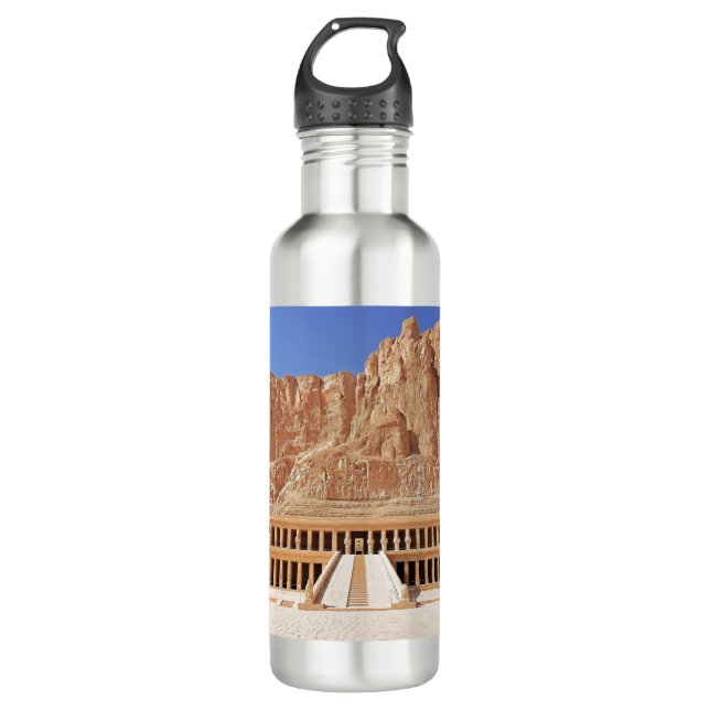 Ancient Egypt Pharaoh deir el bahri Temple Dynasty Stainless Steel Water Bottle (Front)