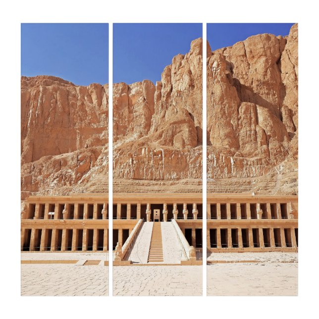 Ancient Egypt Pharaoh deir el bahri Temple Dynasty Triptych (Front)