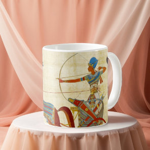 Ancient Egypt Pharaoh Ramesses II Colorful Drawing Coffee Mug