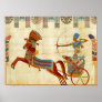Ancient Egypt Pharaoh Ramesses II Colorful Drawing Poster