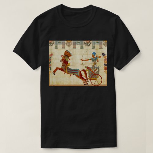 Ancient Egypt Pharaoh Ramesses II Colorful Drawing T_Shirt