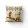 Ancient Egypt Pharaoh Ramesses II Colorful Drawing Throw Pillow