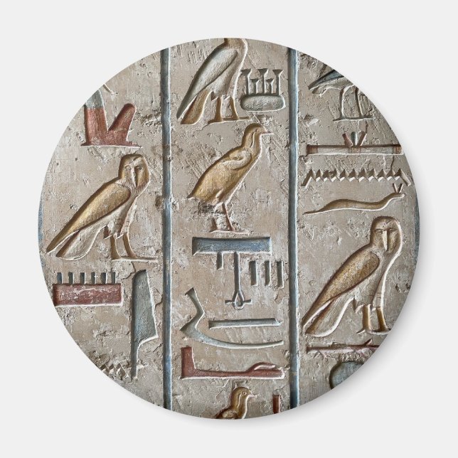 Ancient Egypt Pharaohs Hieroglyphs Engrave Text  Magnet (Front)