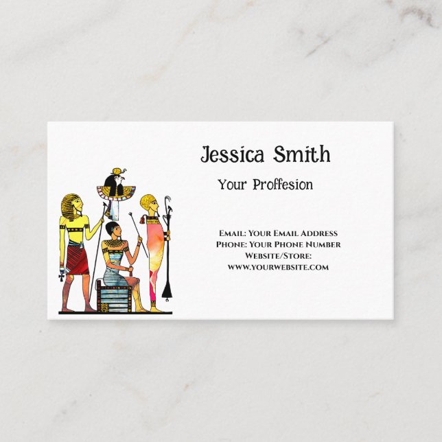 Ancient Egypt Pharaohs Lavish Ormamentation Business Card (Front)