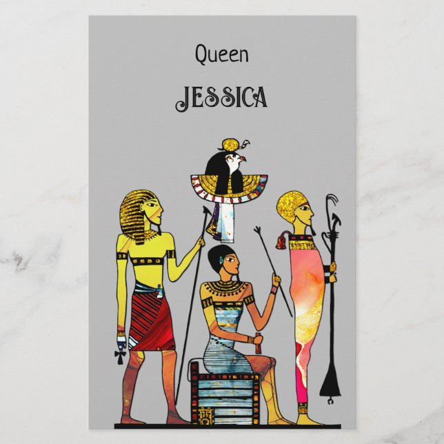 Ancient Egypt Pharaohs Lavish Ormamentation Stationery (Front)