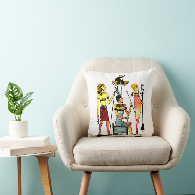 Ancient Egypt Pharaohs Lavish Ormamentation Throw Pillow (Chair)