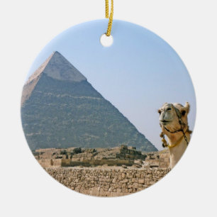Ancient Egypt: Pyramid and Camel Ceramic Ornament